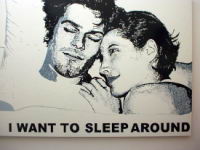 I want to sleep around. 33ins x 51ins .Household paint on MDF.�1 200.jpg